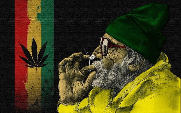 Bim Bam Baap wiet spelletje: vrienden spelen een letter- en categoriespel tijdens een smoke-sessie